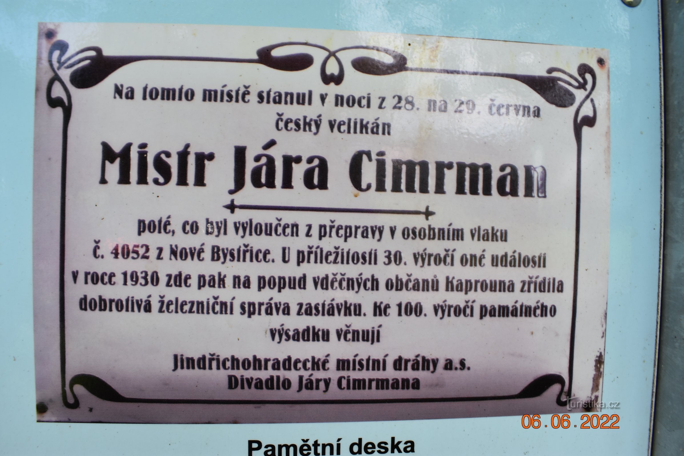 Jára Cimrman 在 Kaproun