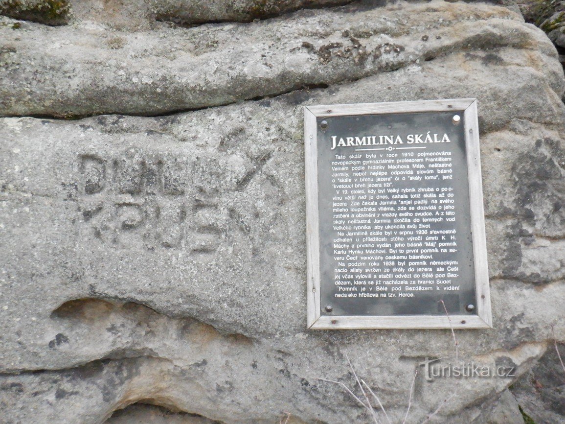 Jarmila's rock by Mách's lake