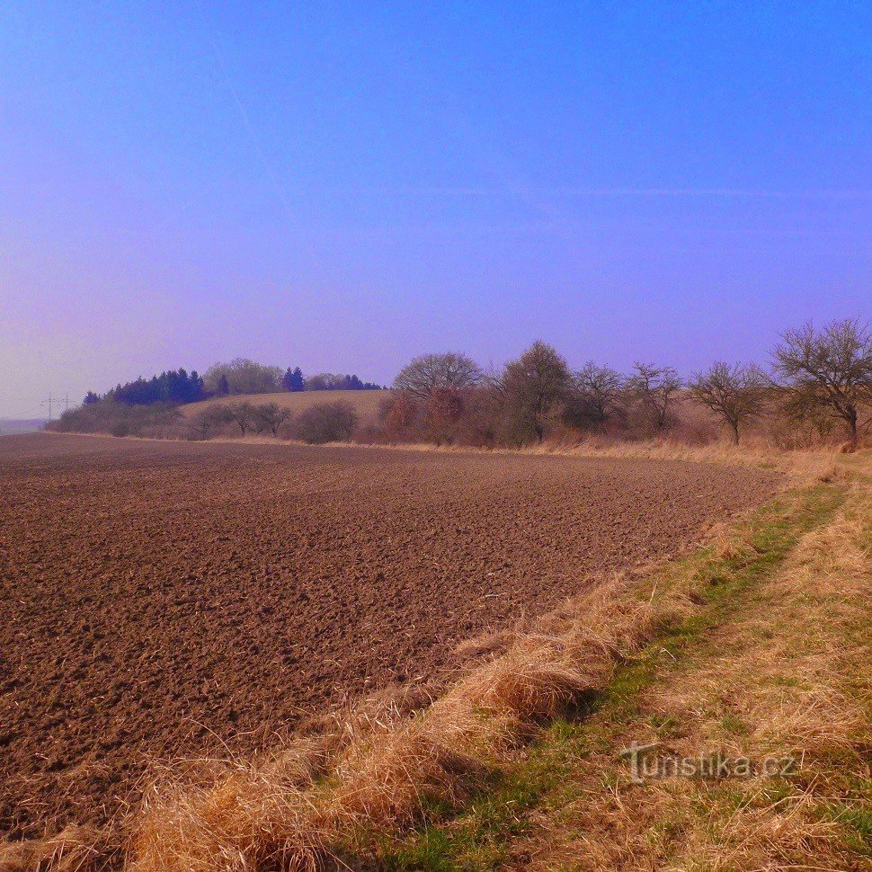 Frühlingsansicht der Landschaft bei Podhorek