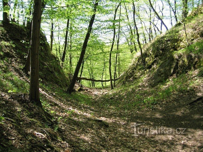 uma das valas em Hrádek