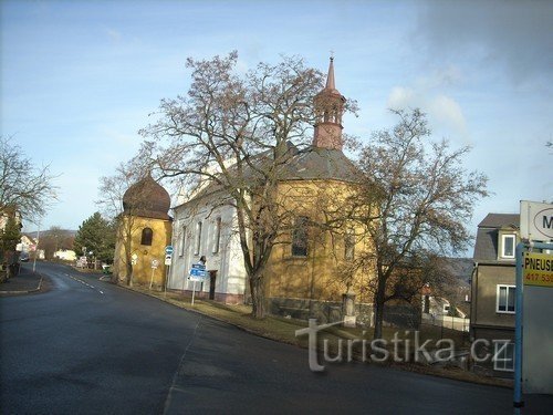De enige1. Sint-Valentijnskerk in het bisdom Litoměřice in Novosedlice