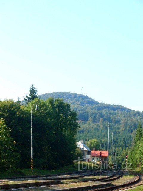 Jedlová hora vanaf het station