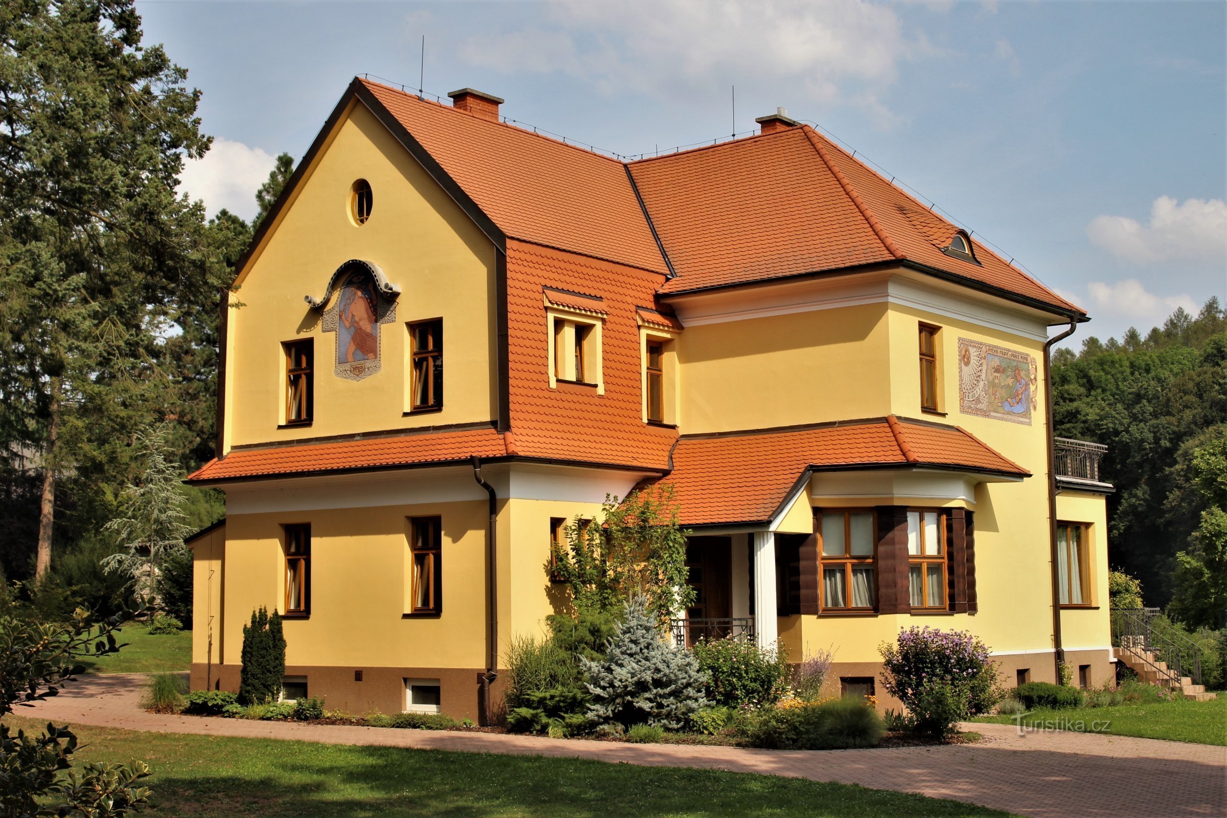 One of the representative villas in the village