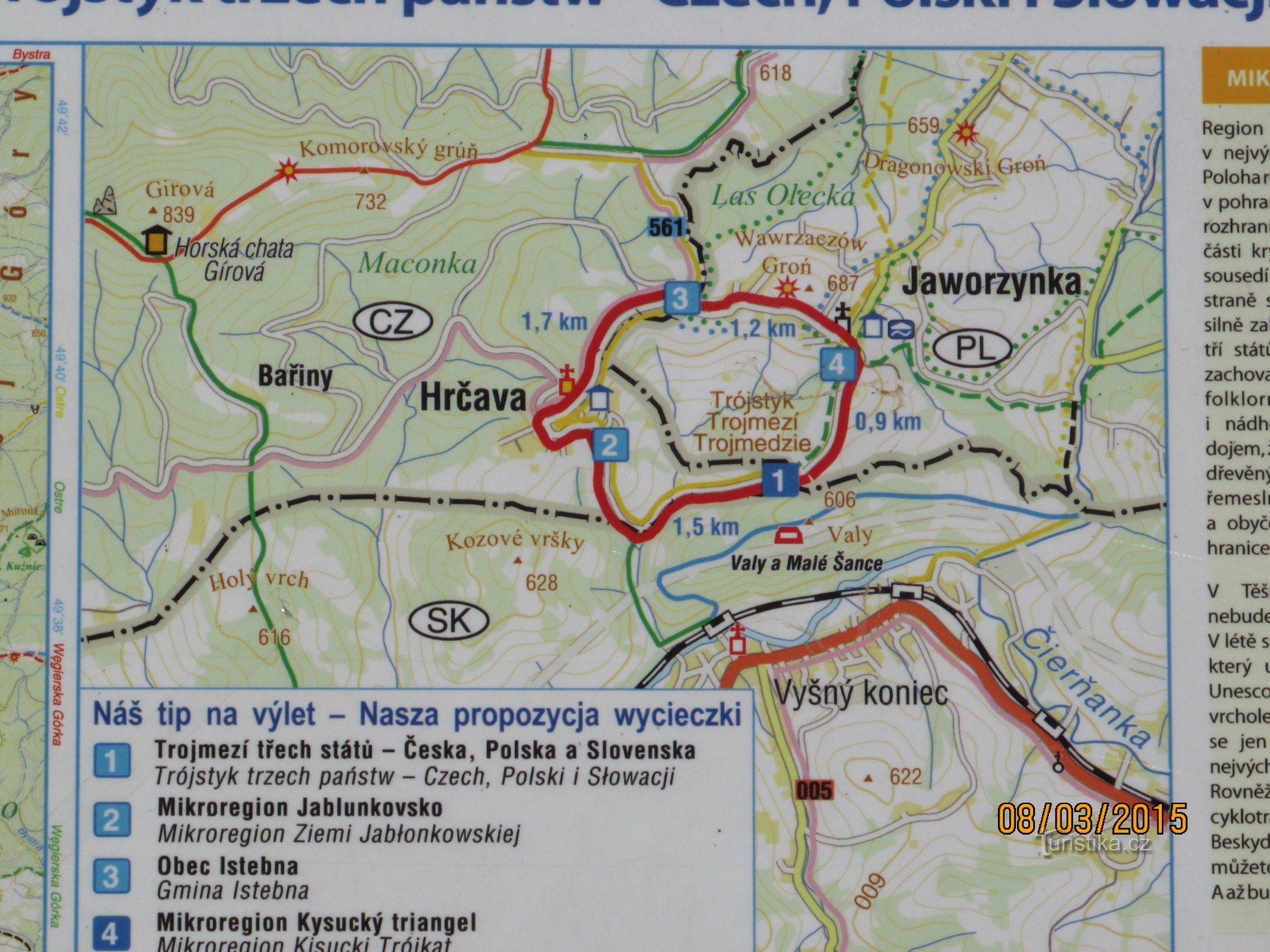 One step in three states - the triple border of Hrčava