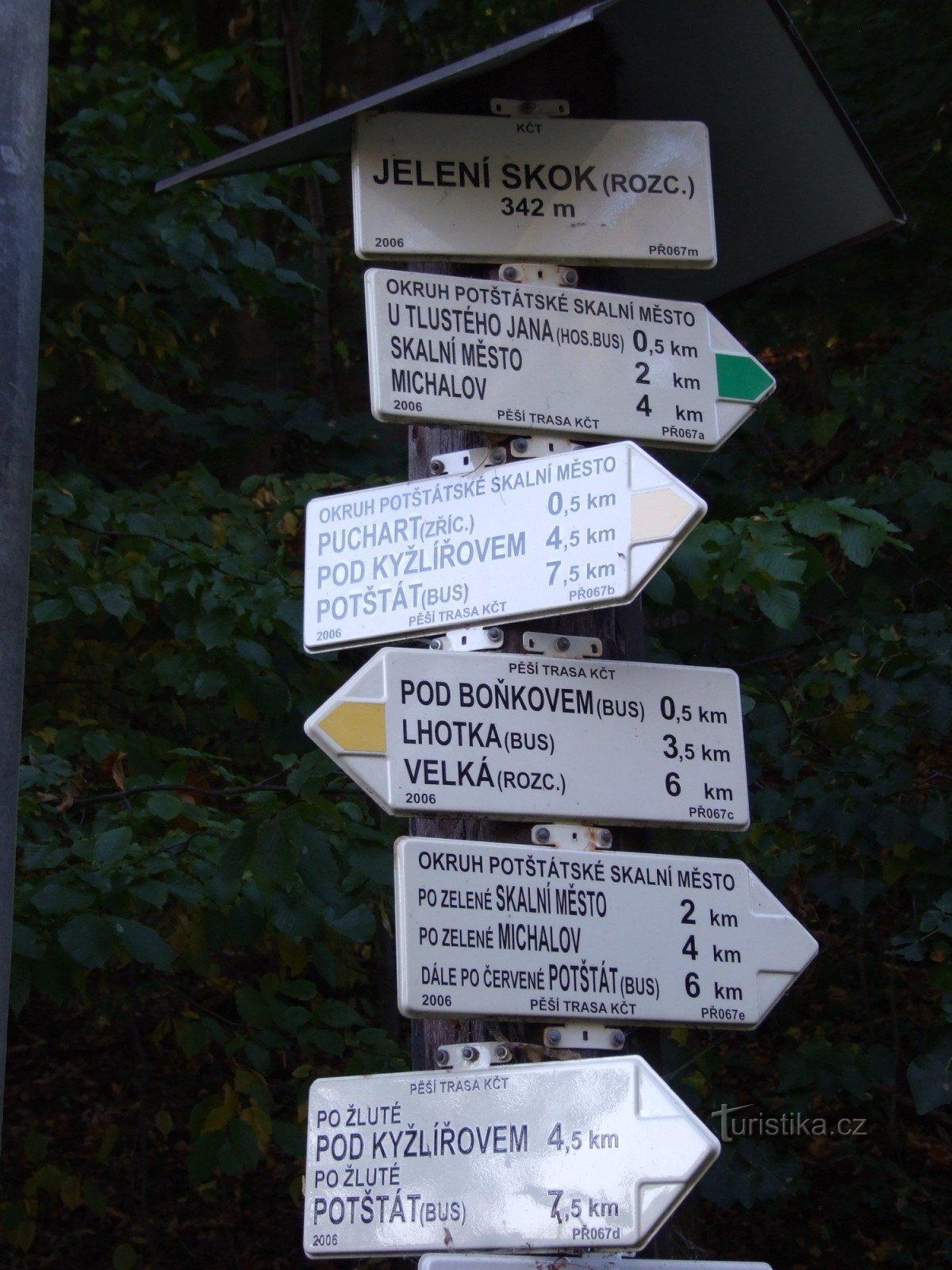 Deer Leap (deer jump), signpost