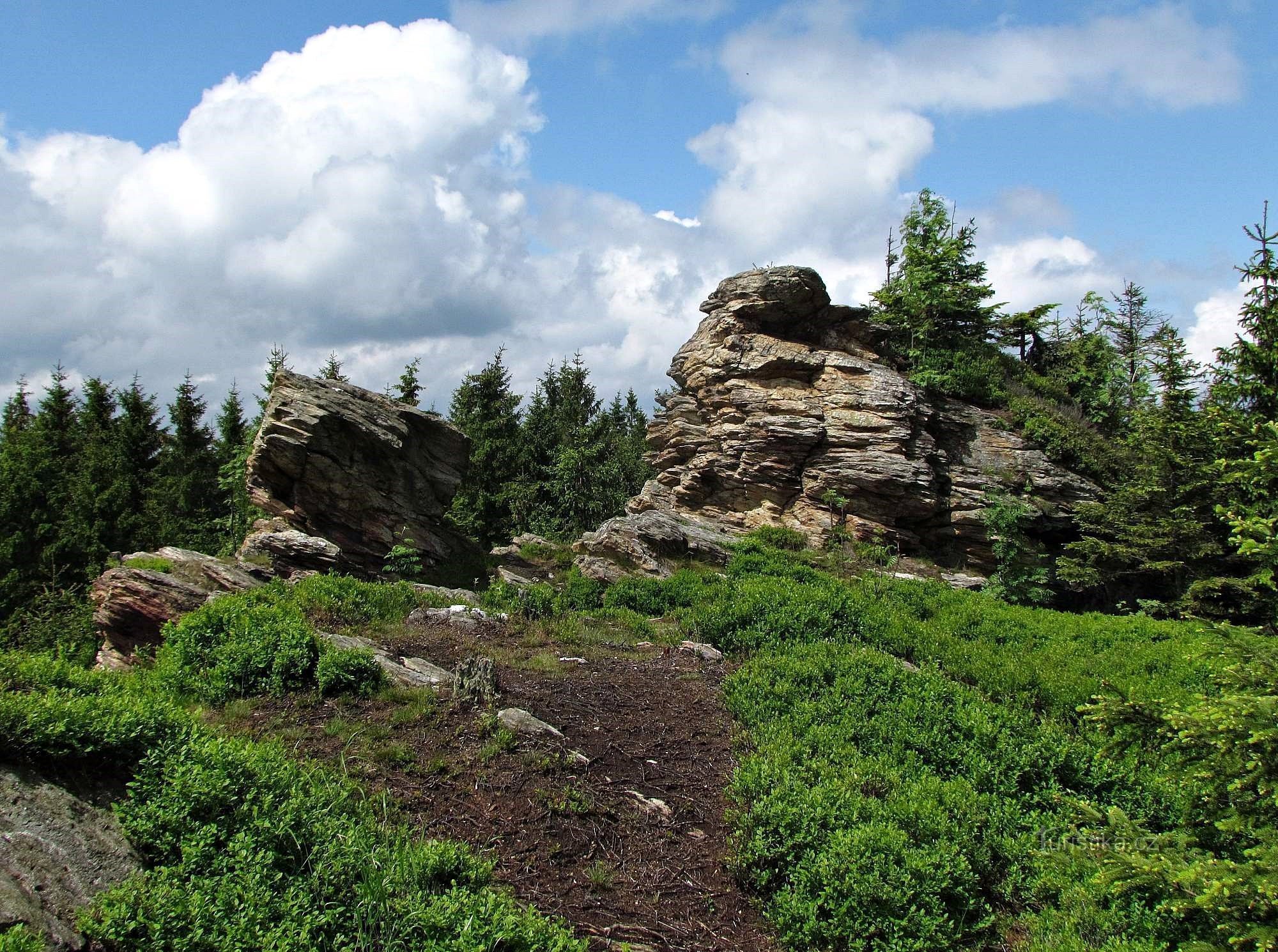 Aussichtspunkte Jesenice-Felsen - 12. Táborské skaly