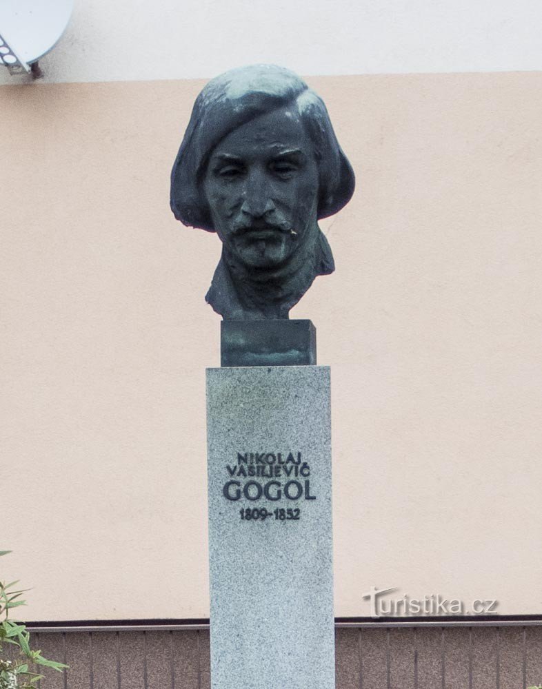 Jeseník - Le buste de Gogol