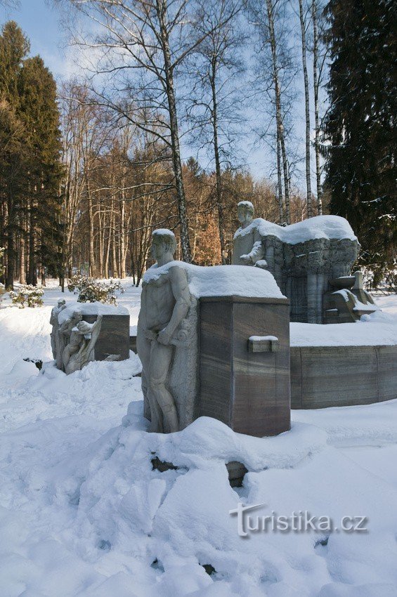 Jeseník - monument voor Vincenzo Priessnitz