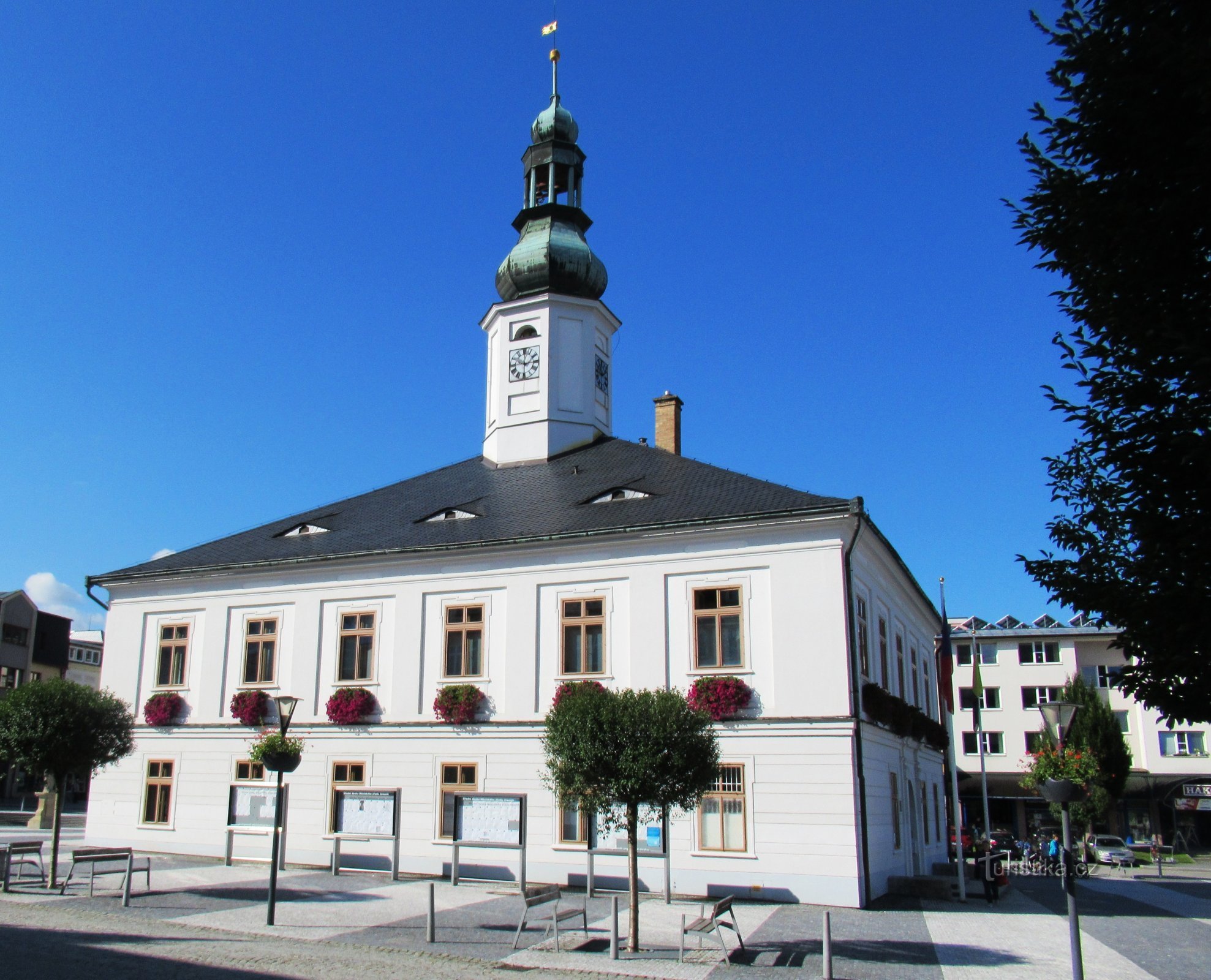 Jeseník - municipio in piazza Masaryk