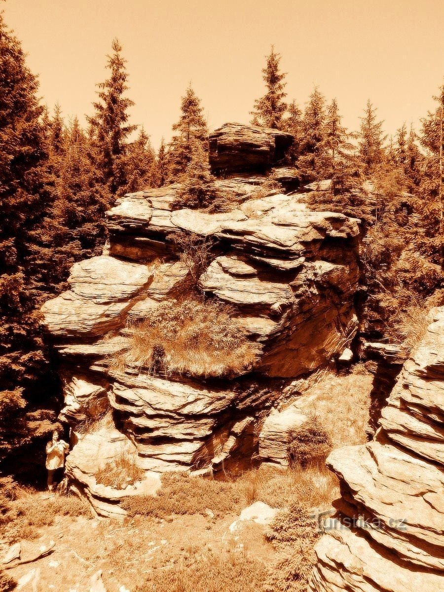 Altvatergebirge - der Weg nach Karlina kameny