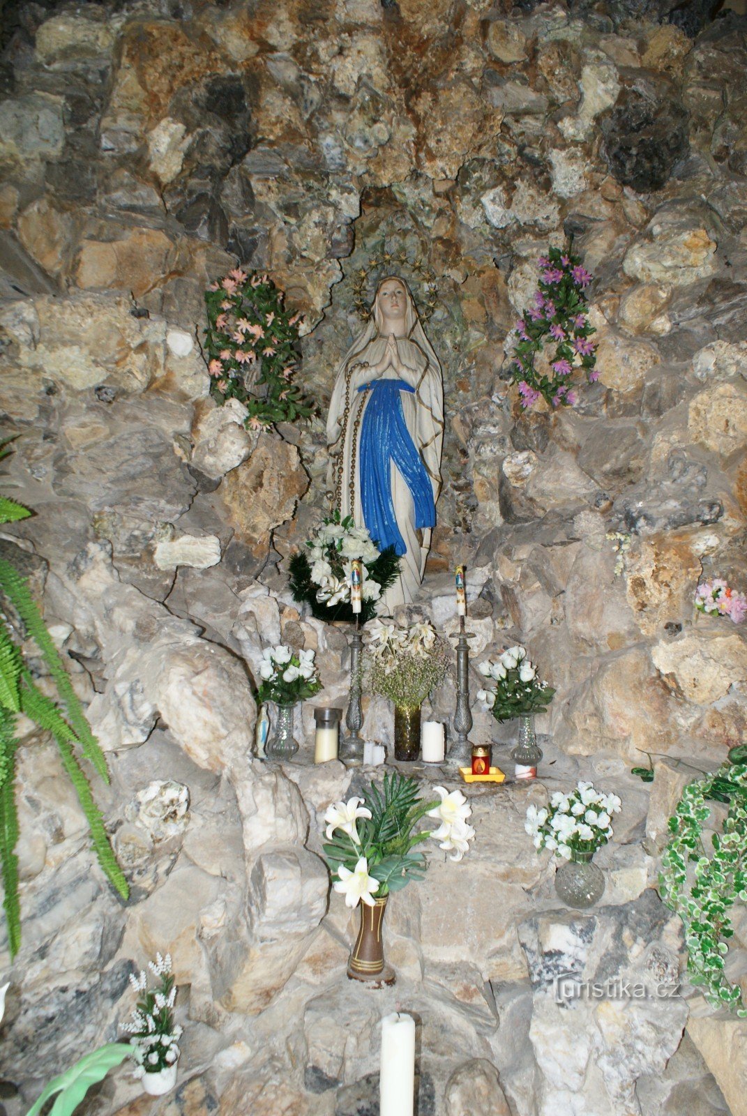 the cave of Our Lady of Lourdes