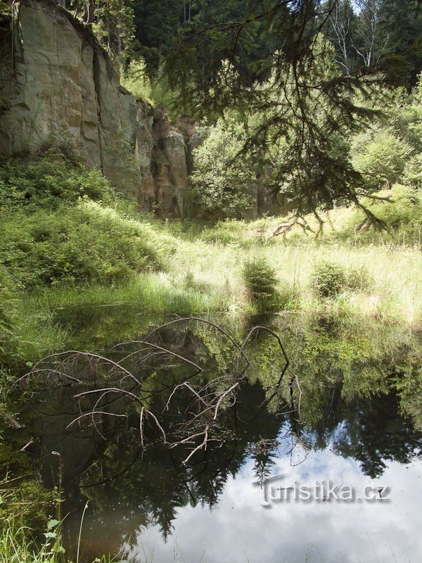 A pond in one of the quarries