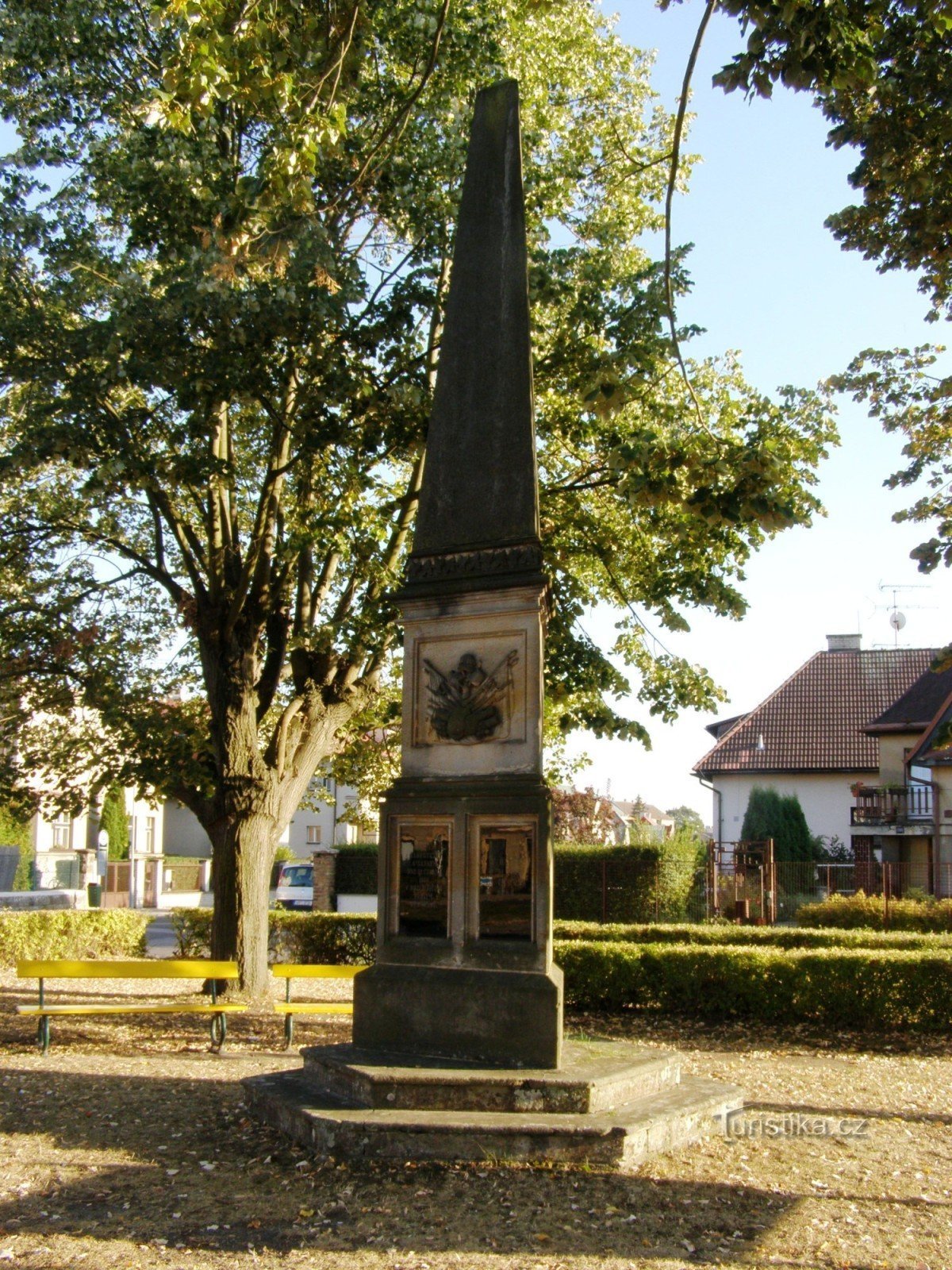 Jičín - monumento alla battaglia del 1866 su Letná