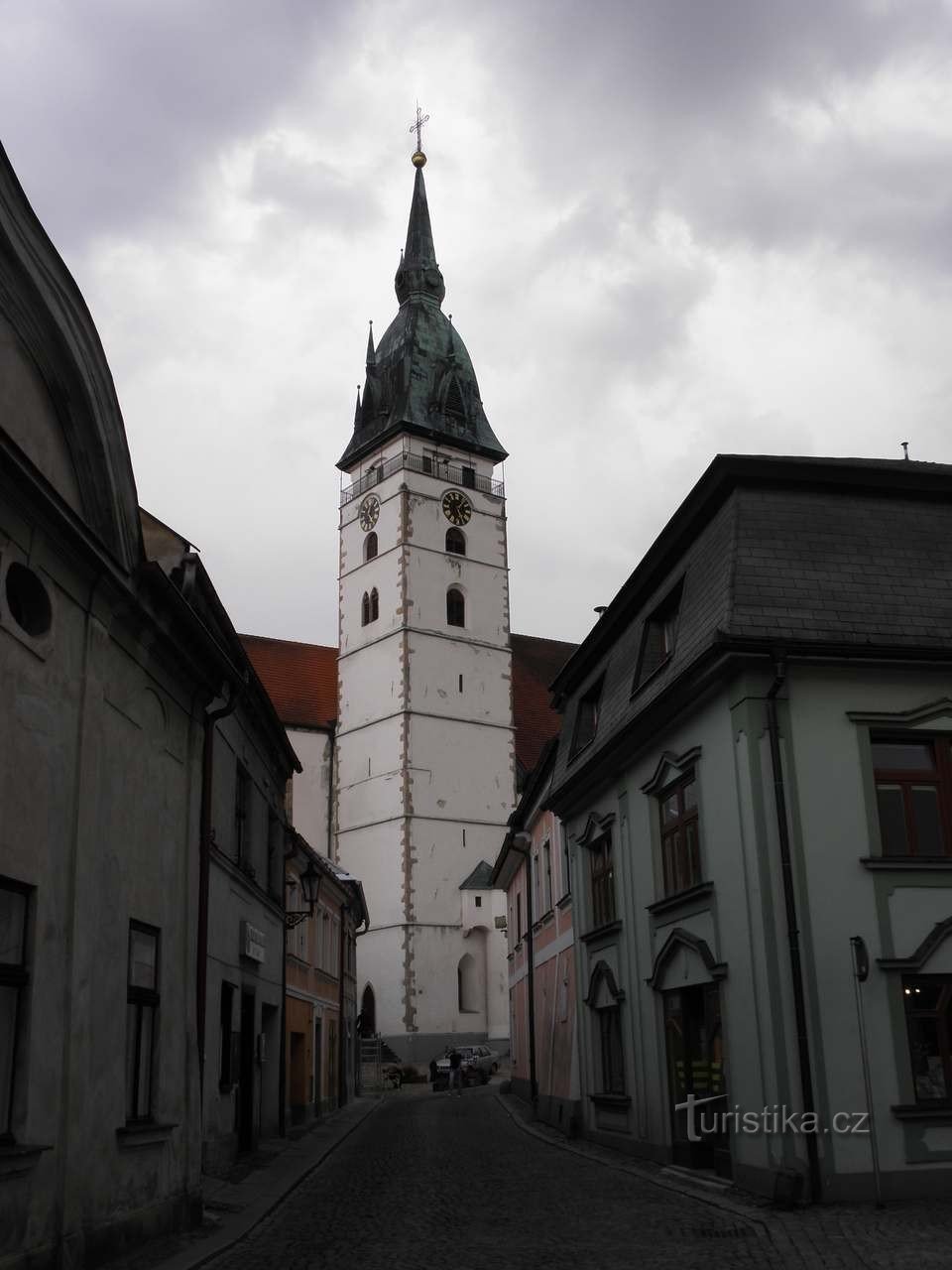 Jindřichův Hradec - Věž kostela Nanebevzetí Panny Marie - 27.7.2010