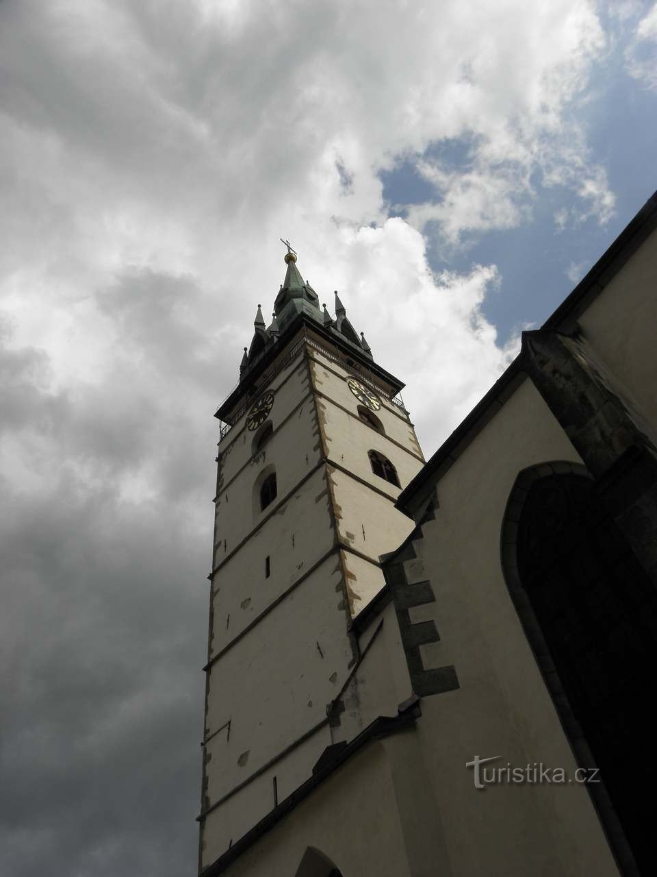 Jindřichův Hradec - Věž kostela Nanebevzetí Panny Marie - 27.7.2010