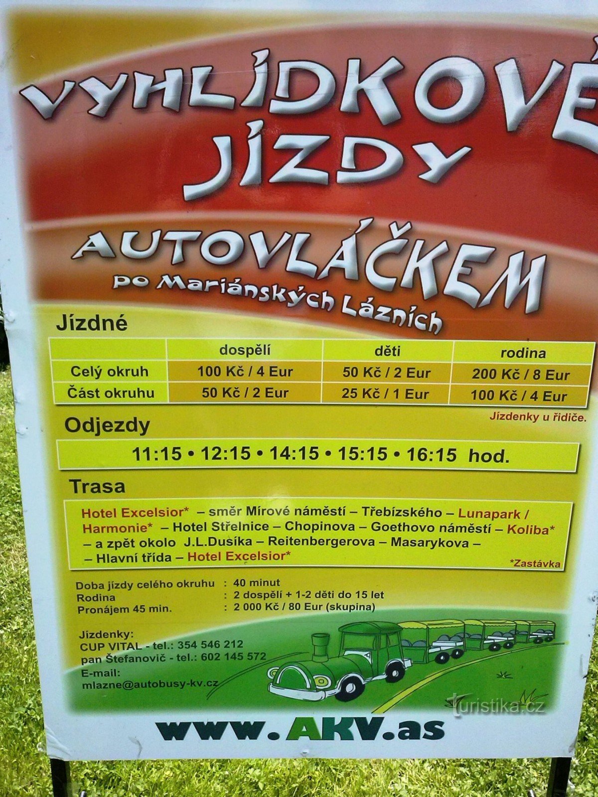 Rozkład jazdy pociągów z Hotelu Harmonie