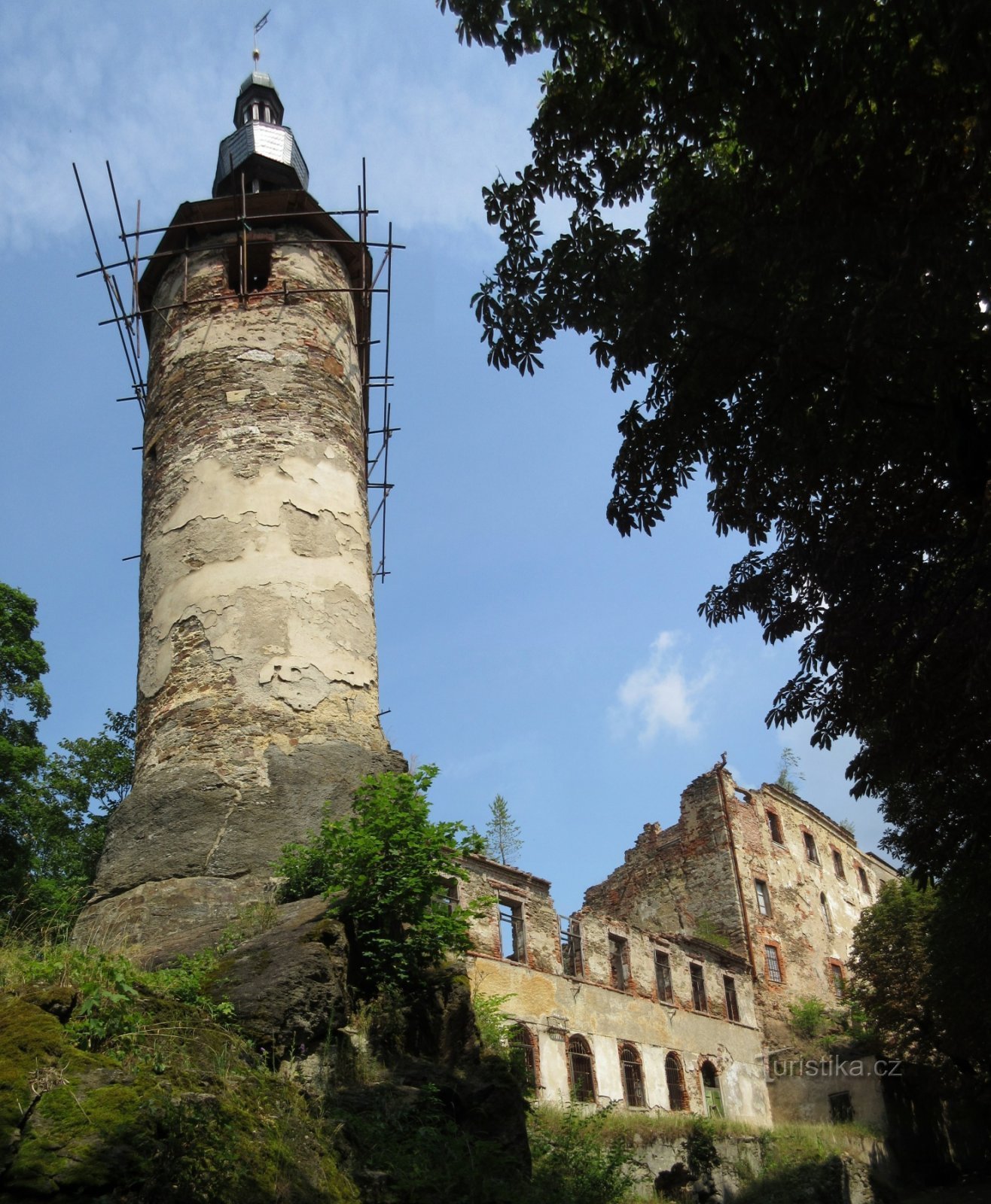 Josefov - Hřebeny, de ruïnes van kasteel Hartenberg