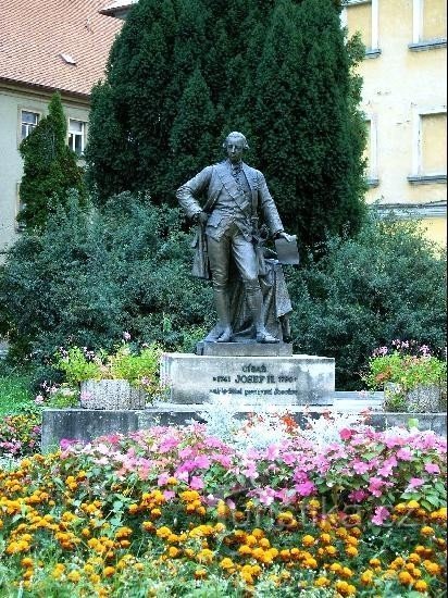 Josefov - statue of Emperor Josef II.