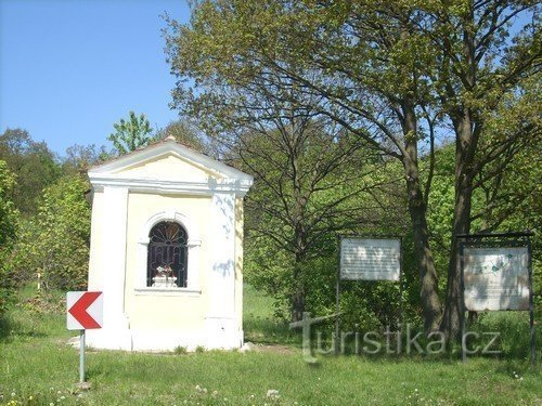 Jucht chapel with banners...