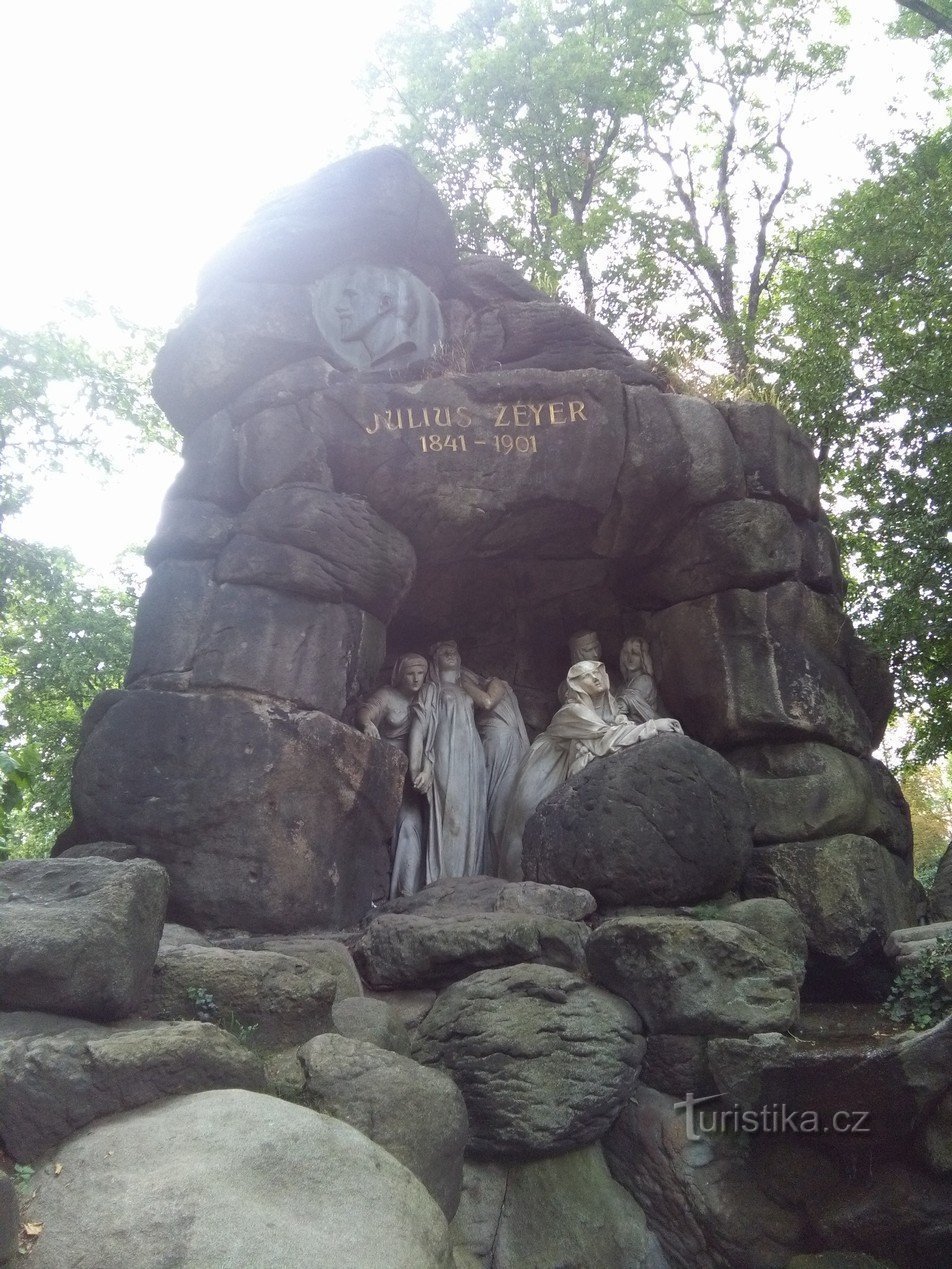Julius Zeyer in njegov zanimiv spomenik v Chotkovy sady