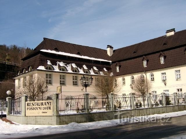 K.Vary - Poštovní dvůr 2: Classicist building from 1791 built by Karlovy Vary