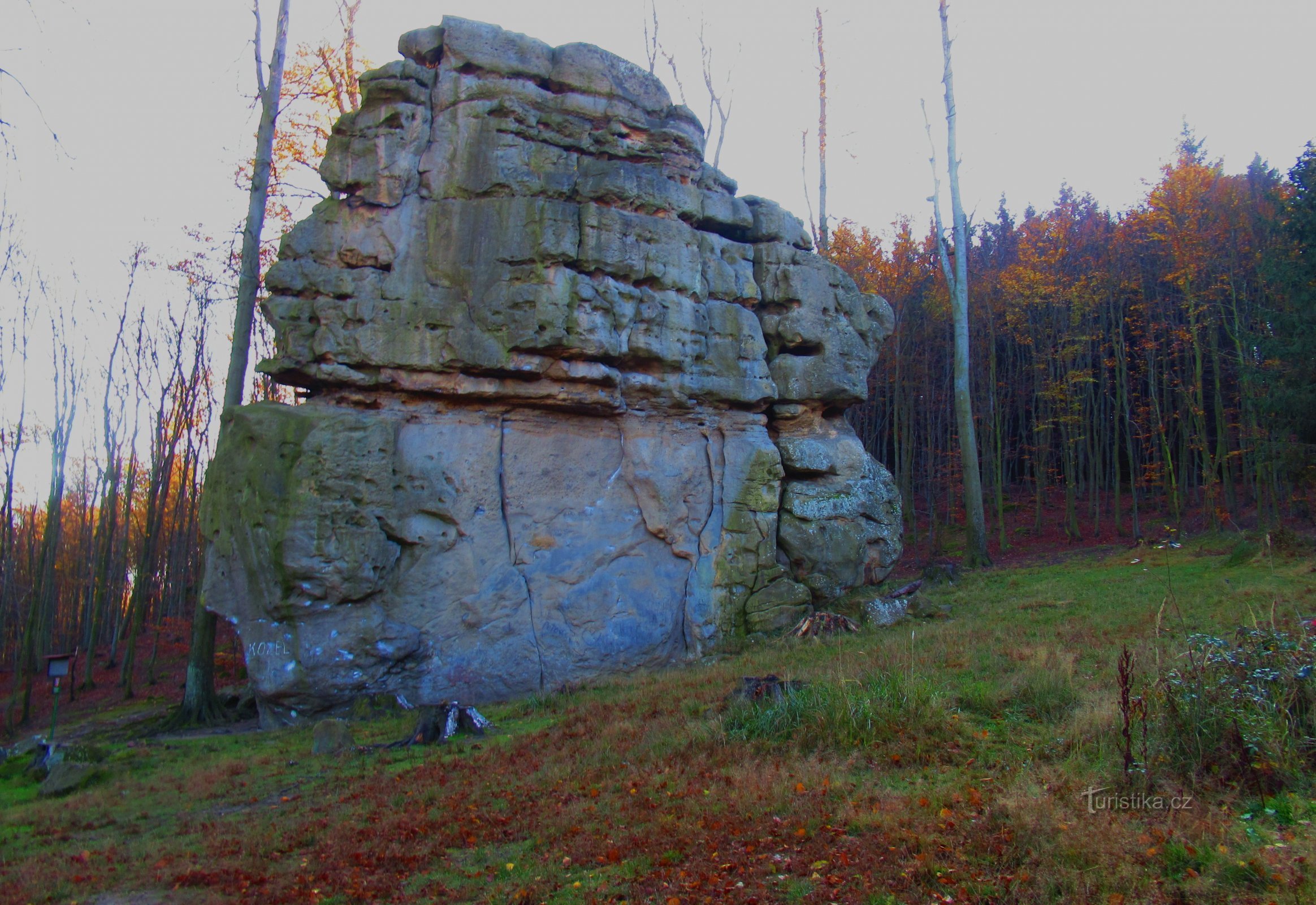 To the interesting rock site Kozel in Chřibe