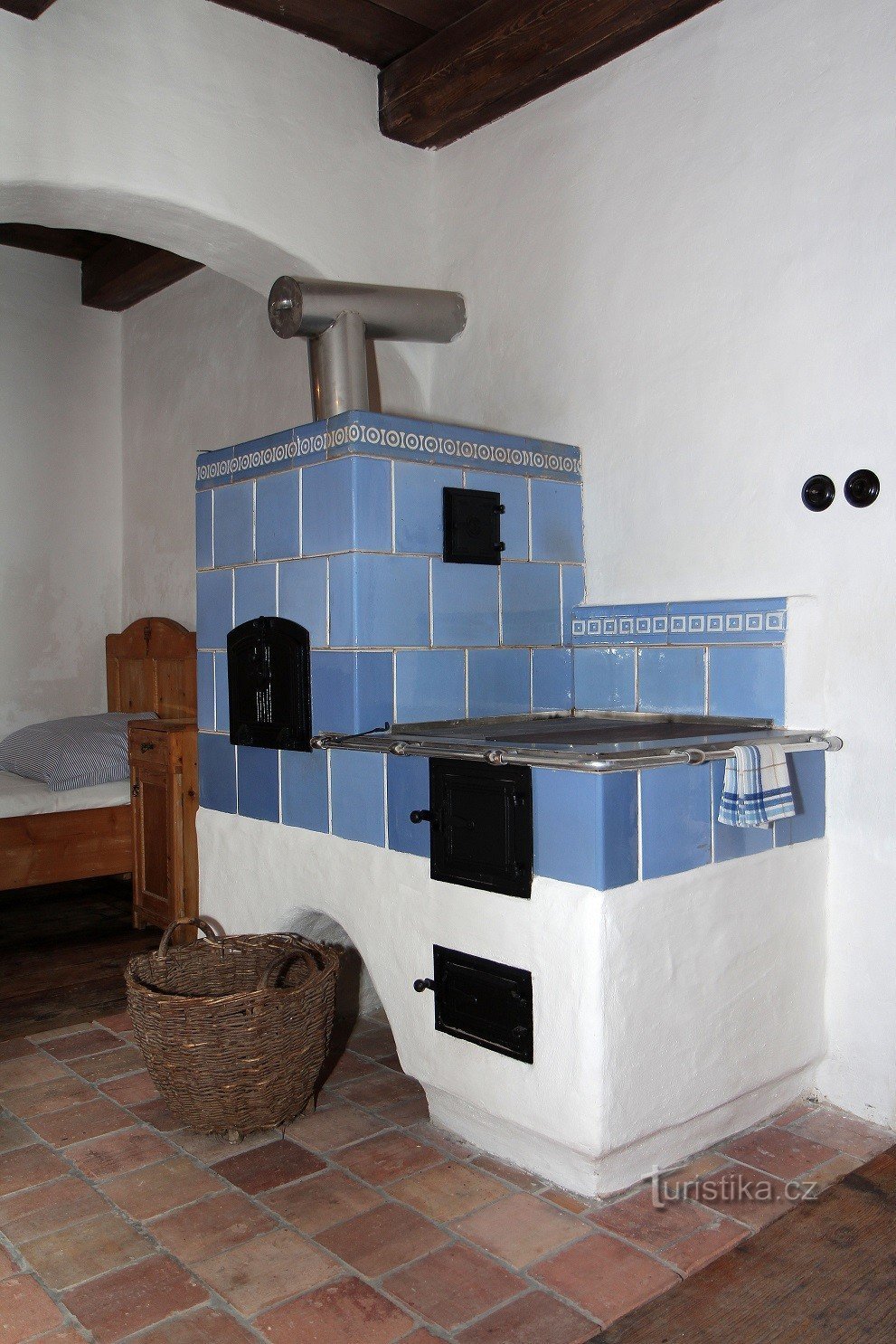 fogão de azulejos