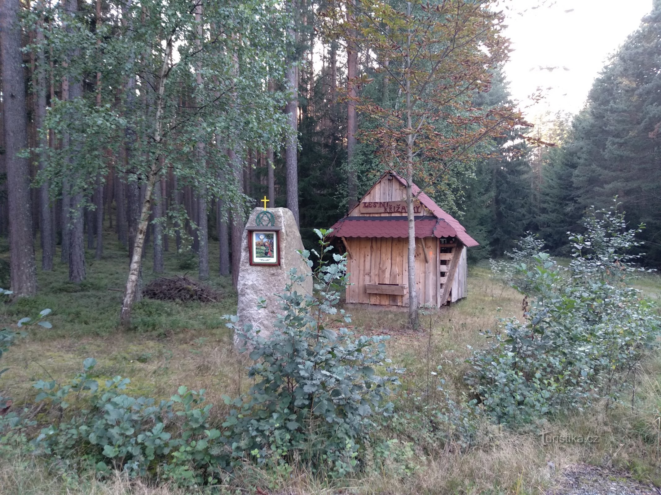 Kamień św Hubert pod Kraví horou (N 48°38.20655', E 14°19.53988')