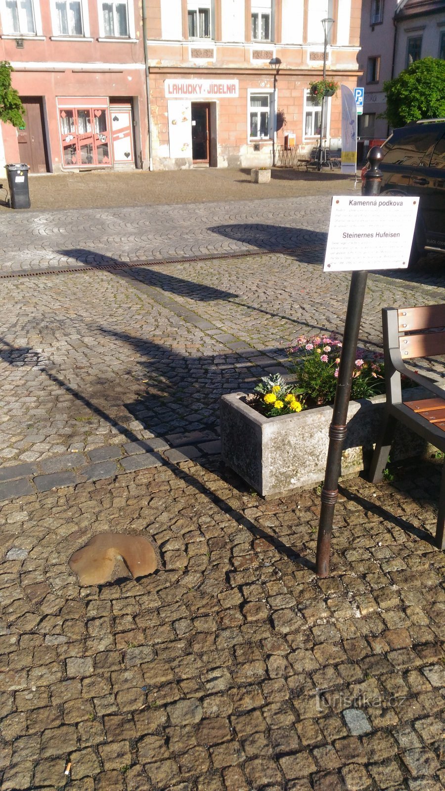 Stone horseshoe in Česká Kamenice.