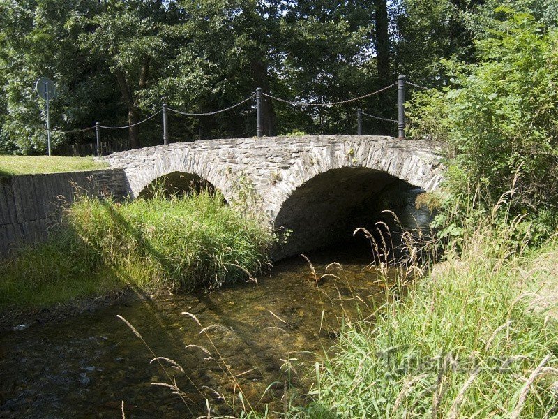 Stenen brug in Dolní Moravica