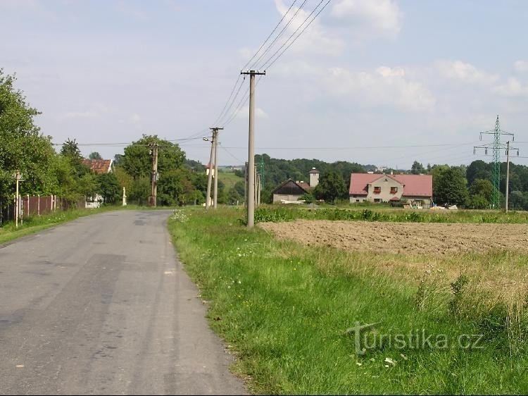 Kaňovice: Kaňovice - Blick auf einen Teil des Dorfes