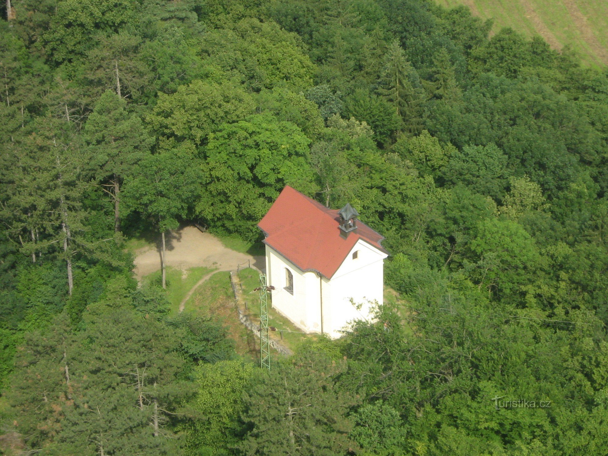 Kapelle des Heiligen Kreuzes von oben