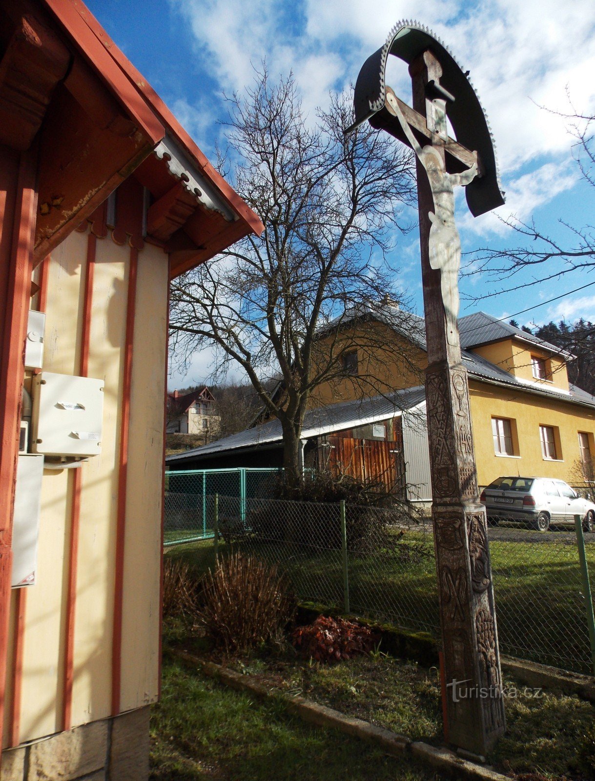 Eine Kapelle im Dorf Vlčková