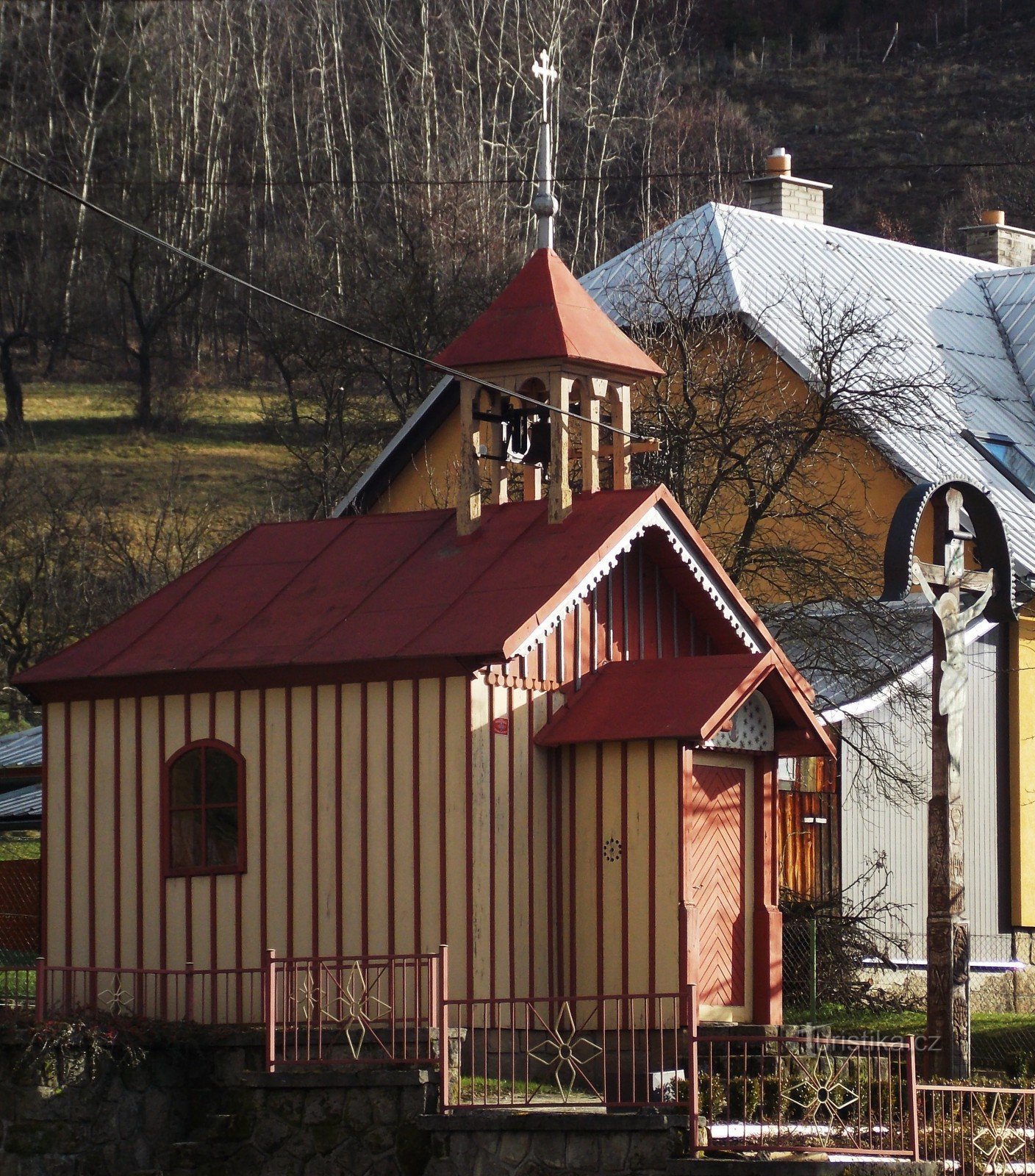 Eine Kapelle im Dorf Vlčková