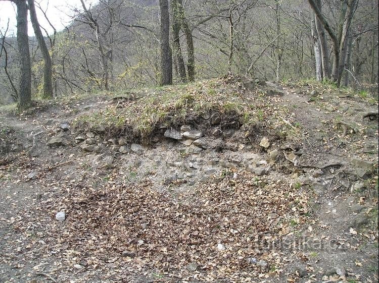 Karlík - 壁の遺跡