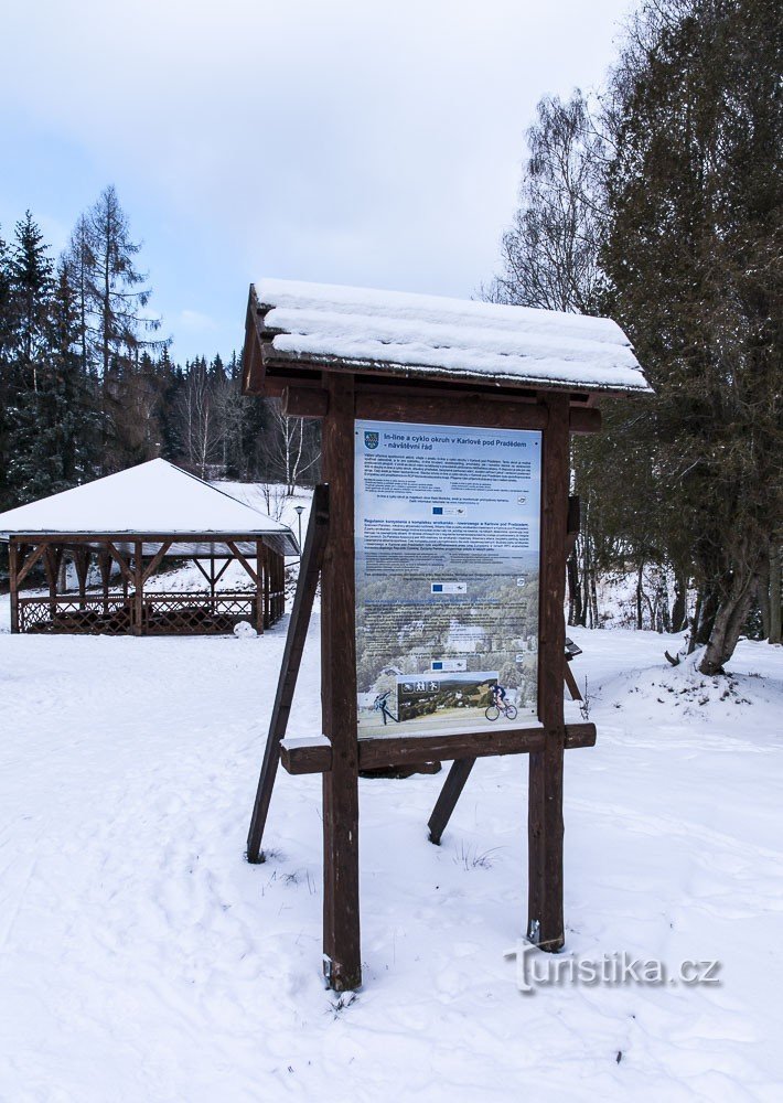 Karlov pod Pradědem - Inline track in winter and summer