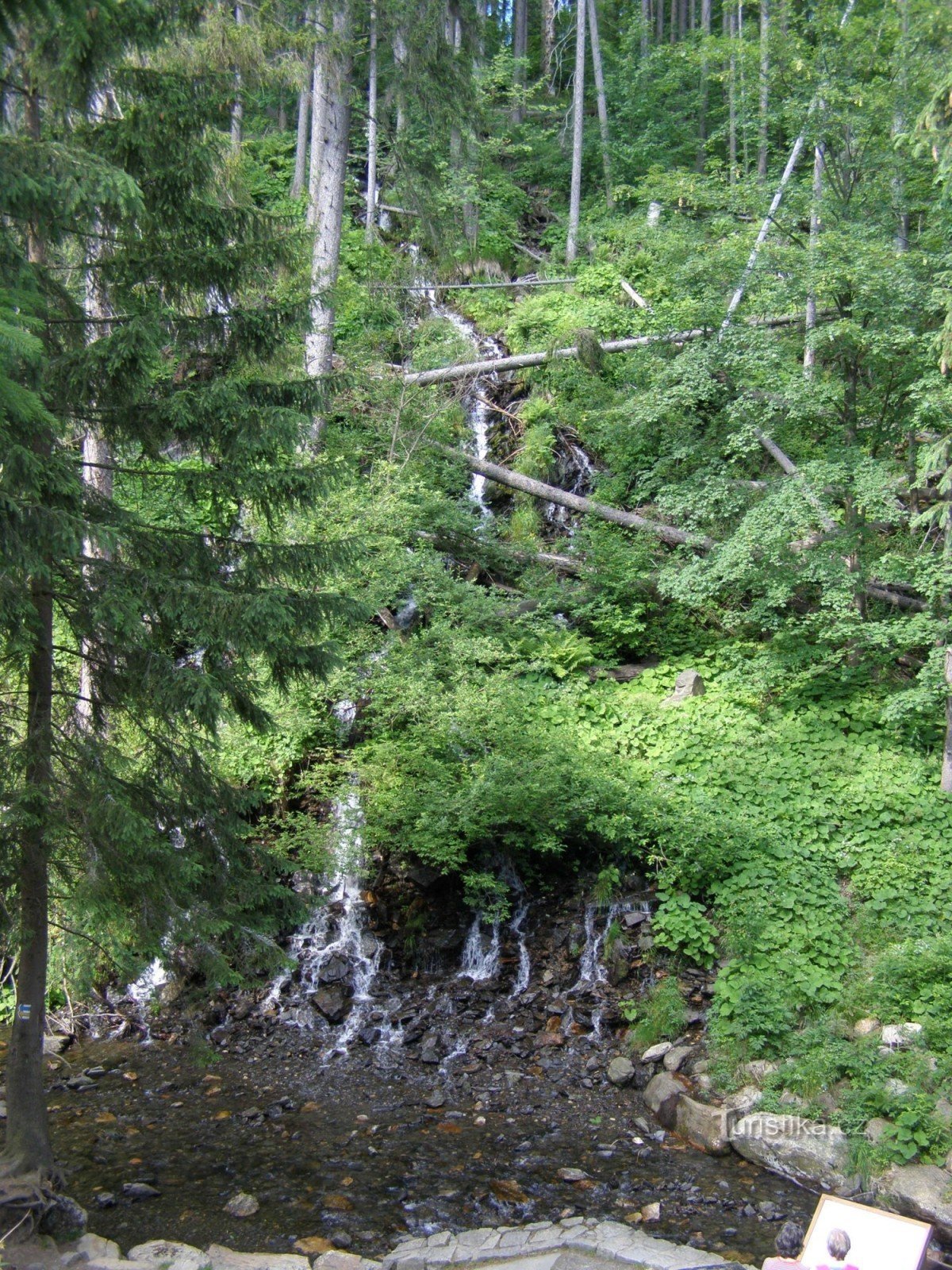 Karlova Studánka - artificial waterfall