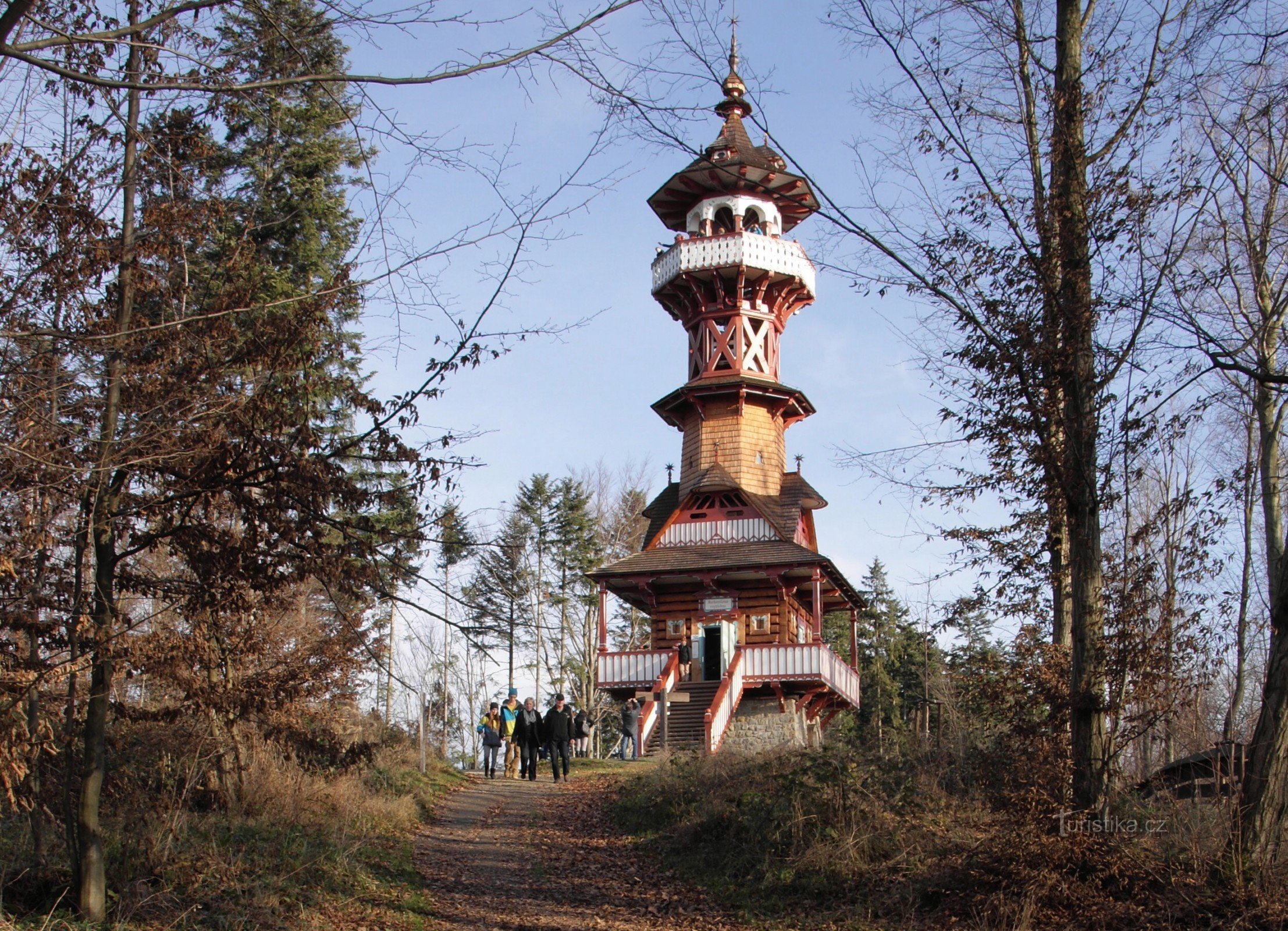 Karlův kopec bei Rožnov pod Radhoštěm - Aussichtsturm Jurkovič (Statistik, Geschichte