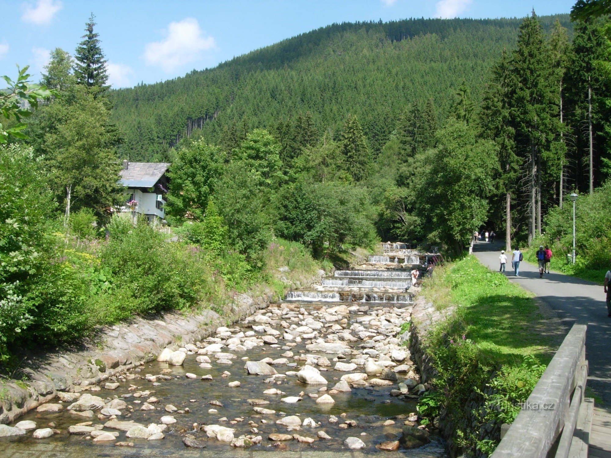 Cascadas en Růžové potoka