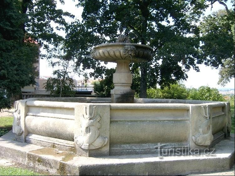 Fontän: Fontän som ligger i parken mittemot slottet (det är inte en slottspark)