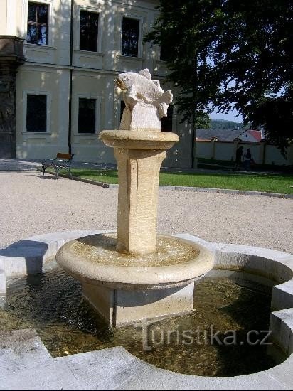 Fontein: de fontein voor het kasteel