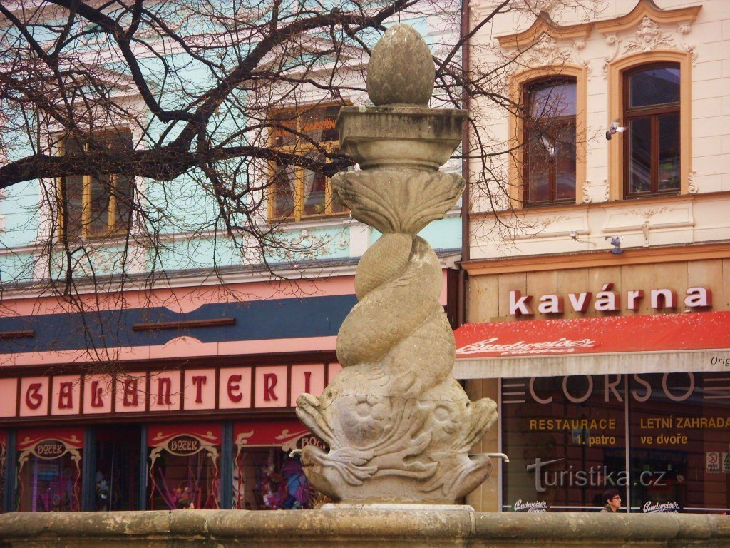 De fontein op het Masaryk-plein