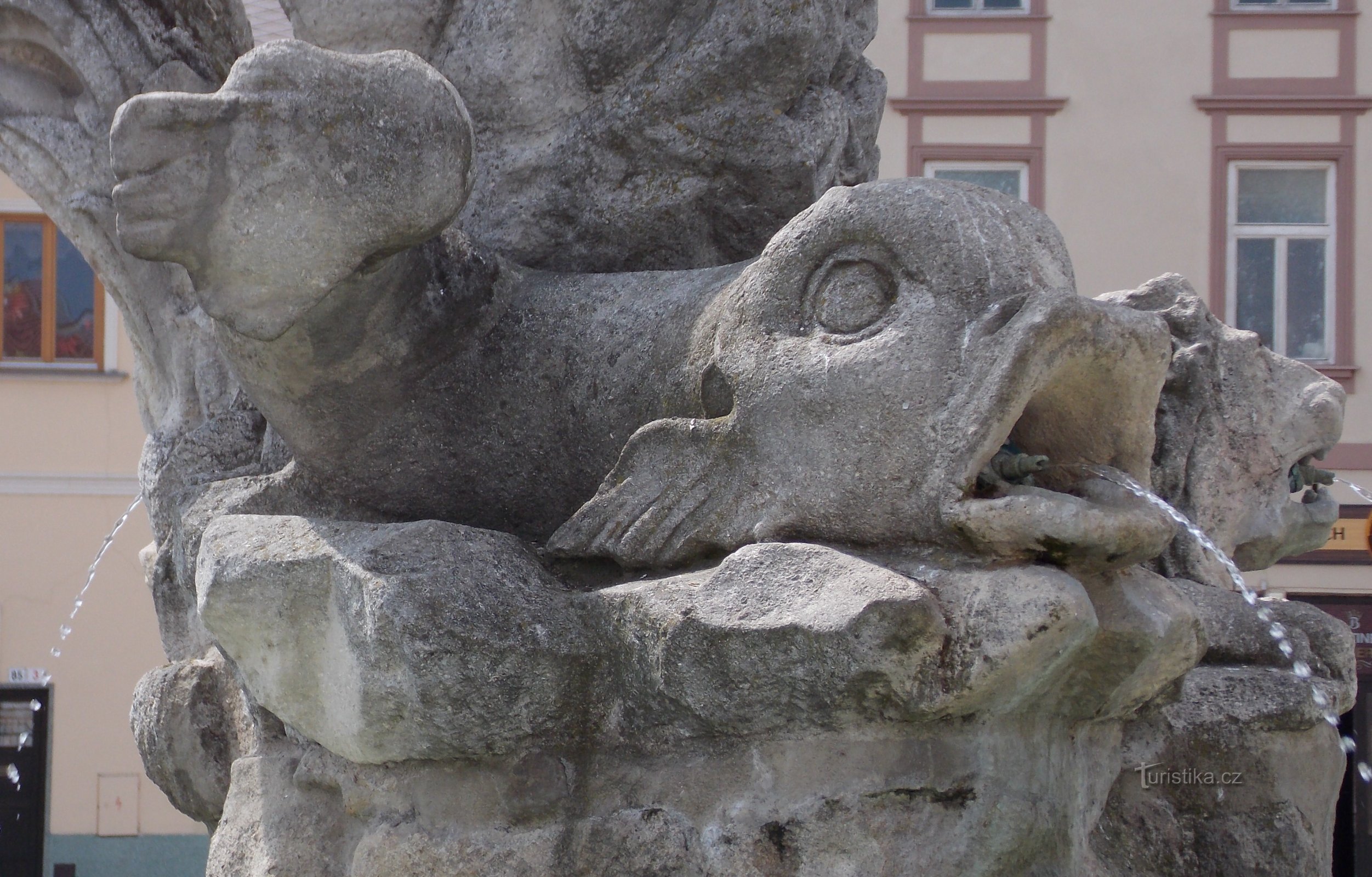 Der Brunnen auf dem Masaryk-Platz in Vyškov