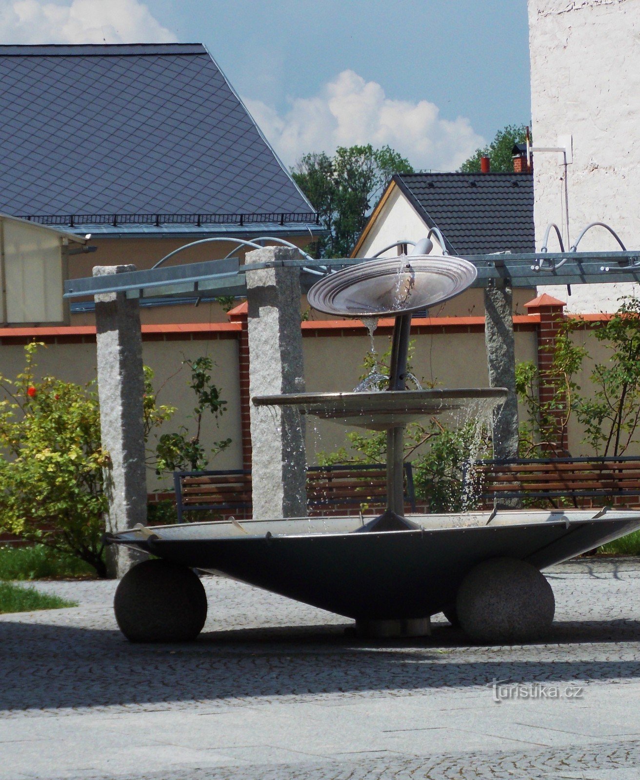 The fountain on Náměstí Svobody in Zlaté Hory