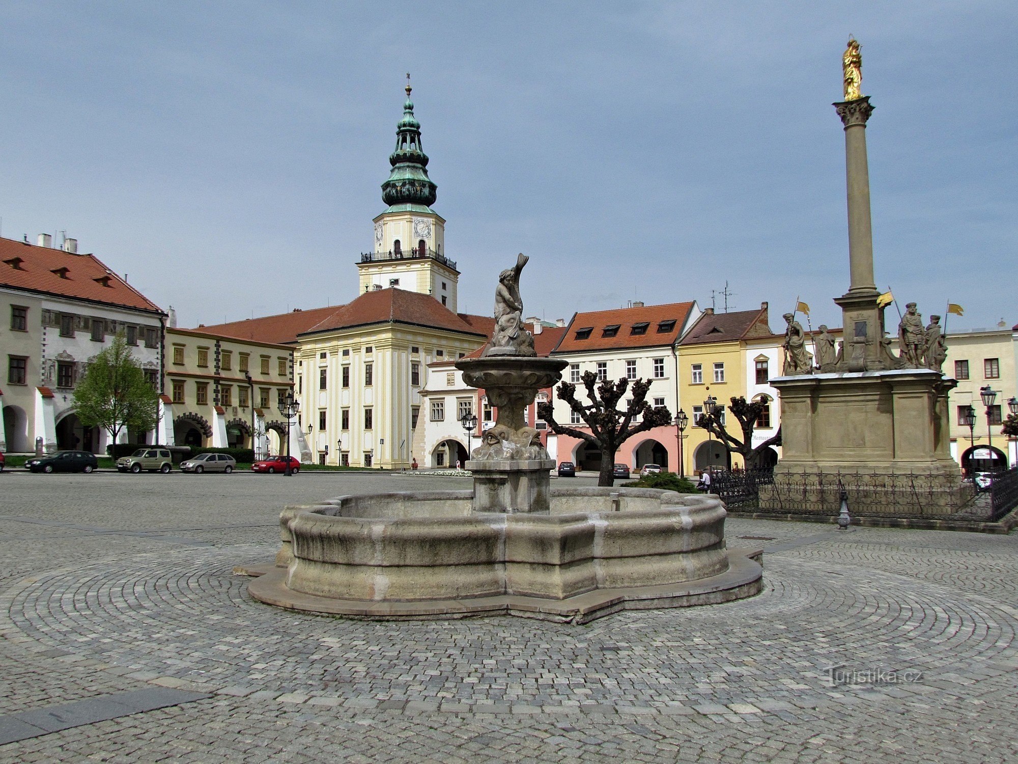 Springvandet på Velké náměstí i Kroměříž