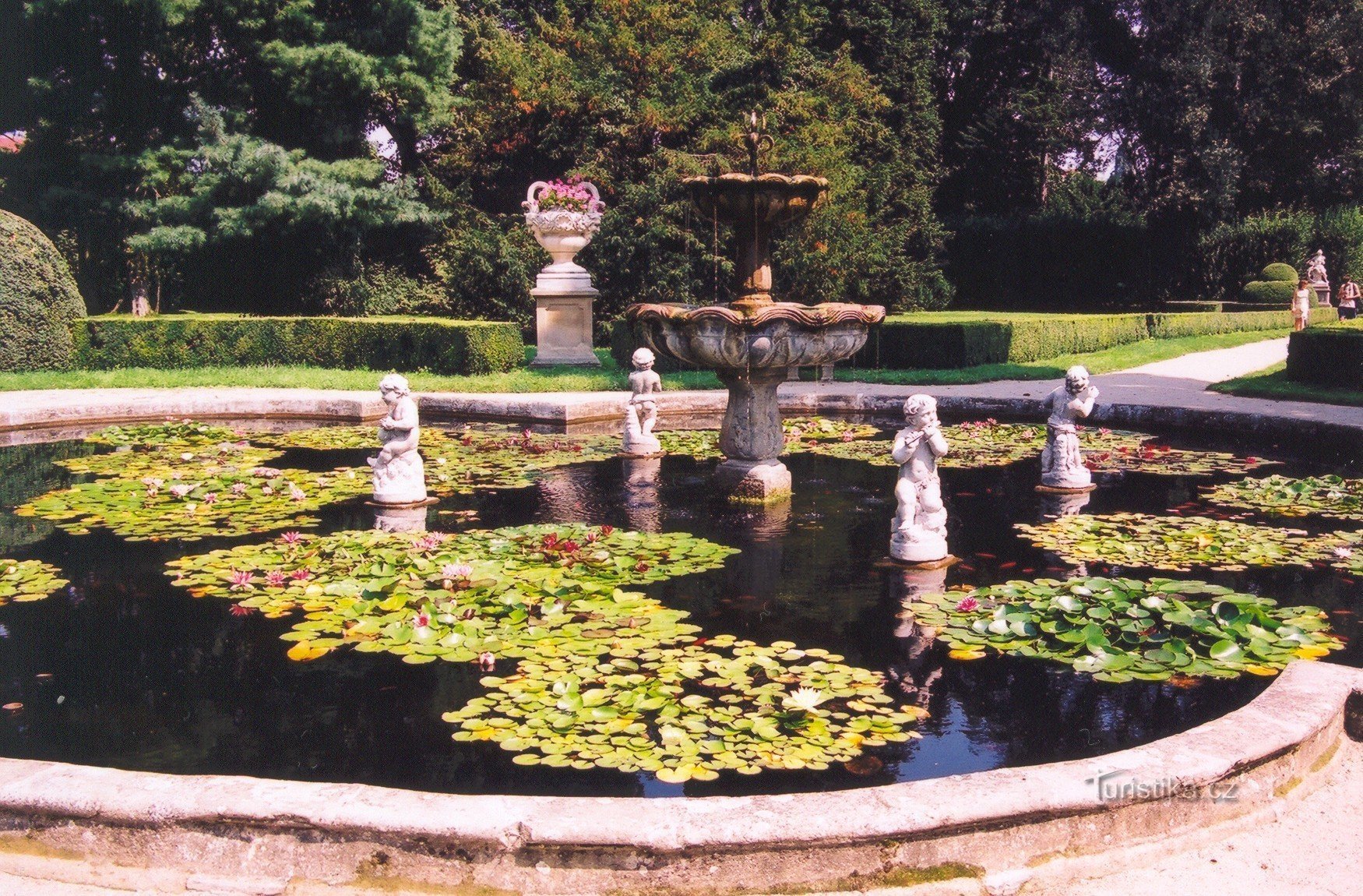 Fountain with pond