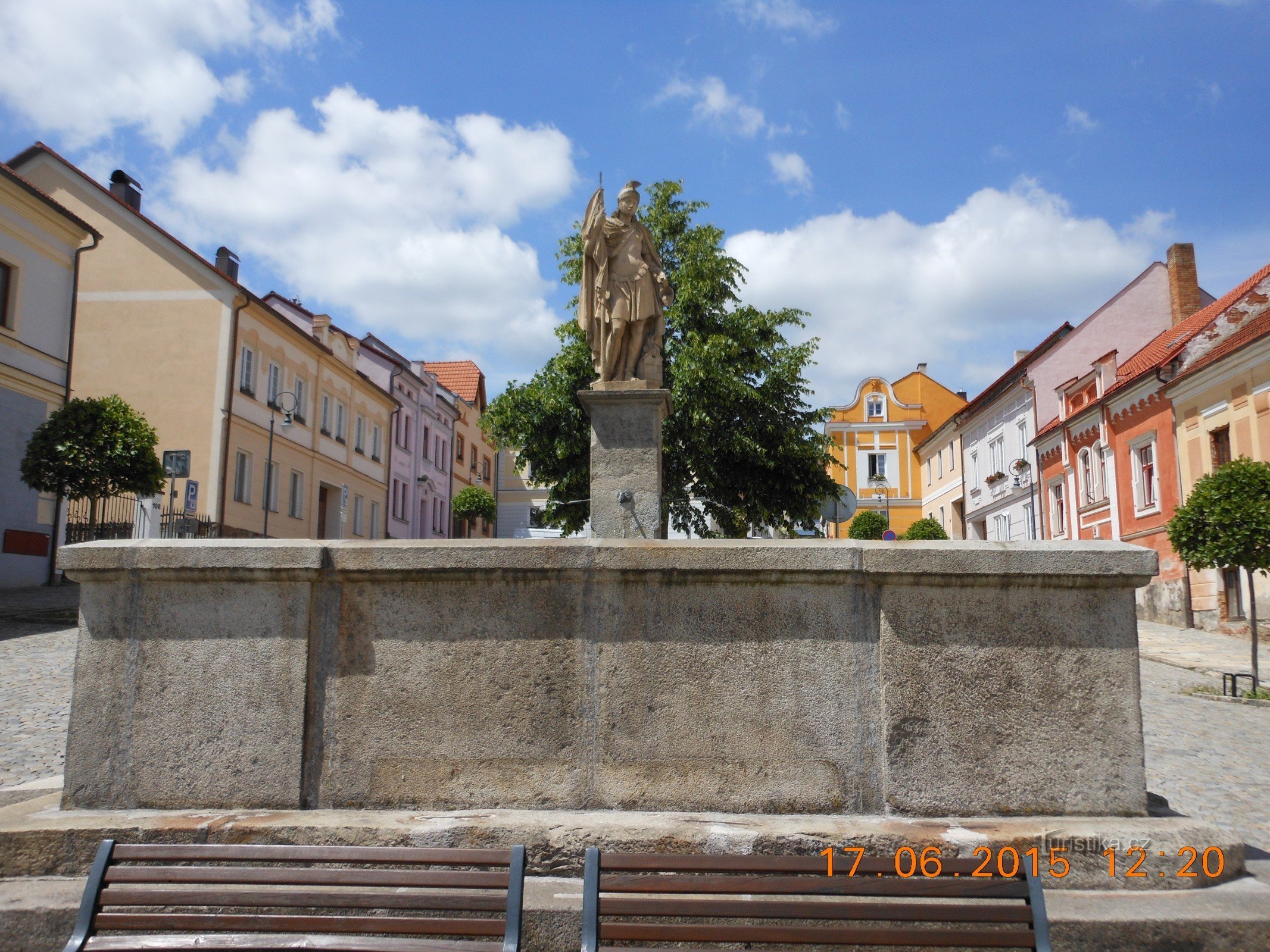 Fonteinen op het plein - Vimperku