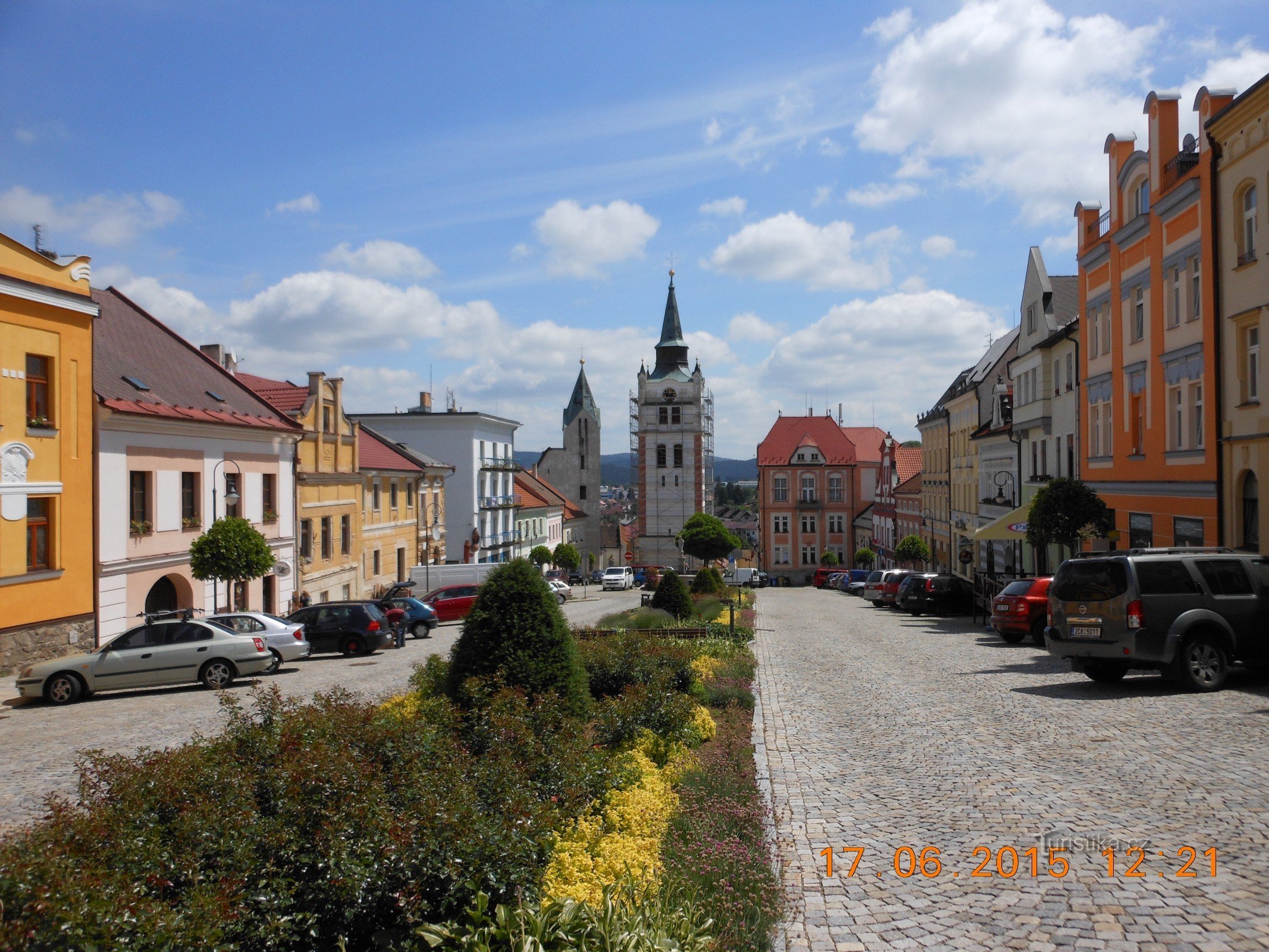 Fonteinen op het plein - Vimperku