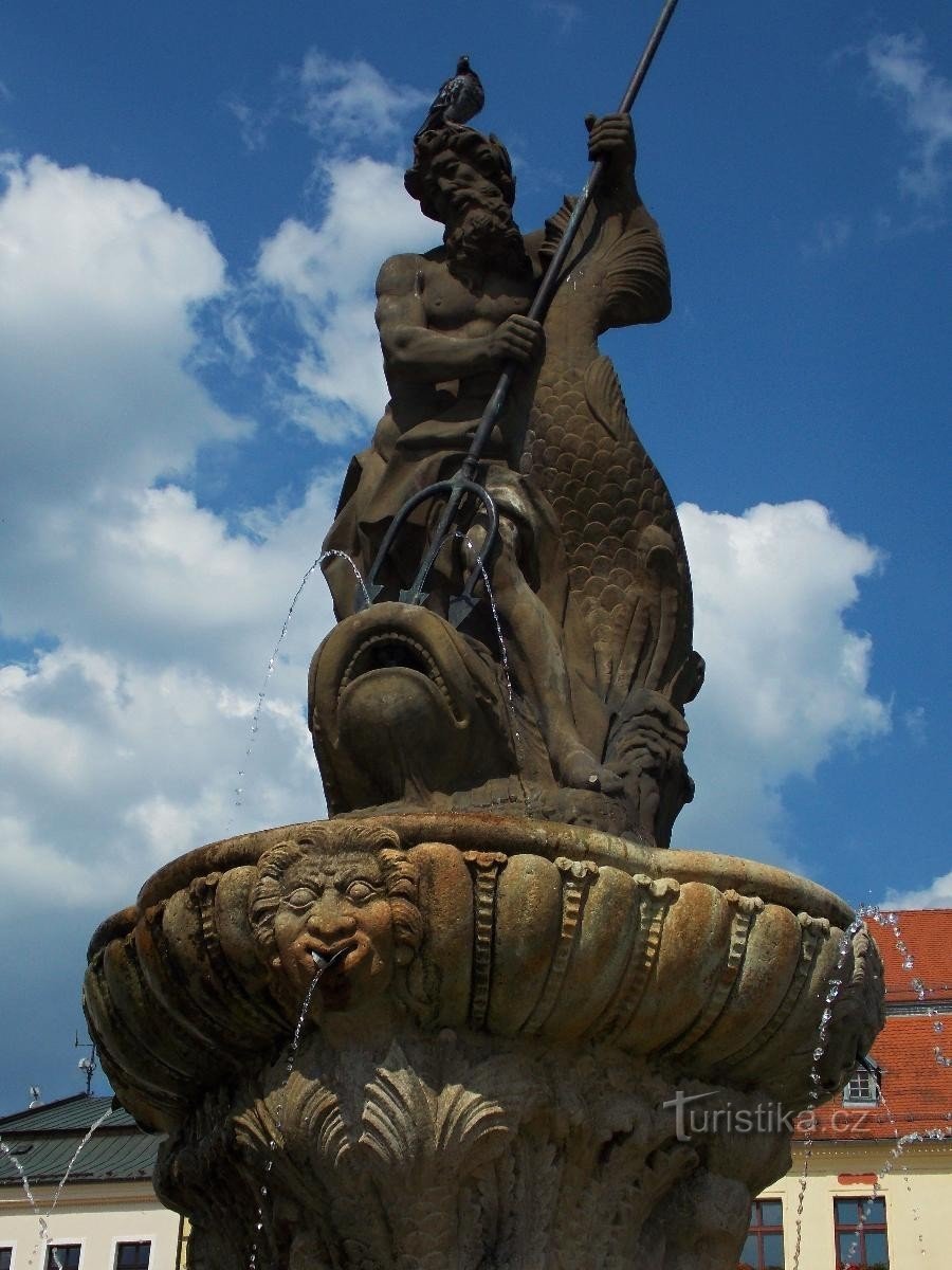 Fountains in the center of Jihlava