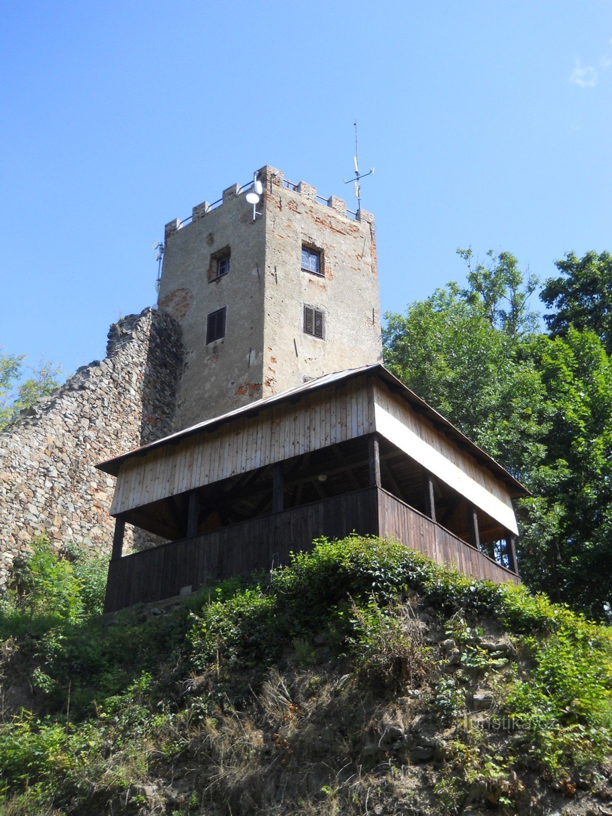 Kdyńské rullar genom två slott, vallgravar och ett utsiktstorn